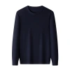 Men's solid color thin knitted sweater, 2023 Spring and Autumn new men's round-neck pullover long-sleeved base layer Item Picture